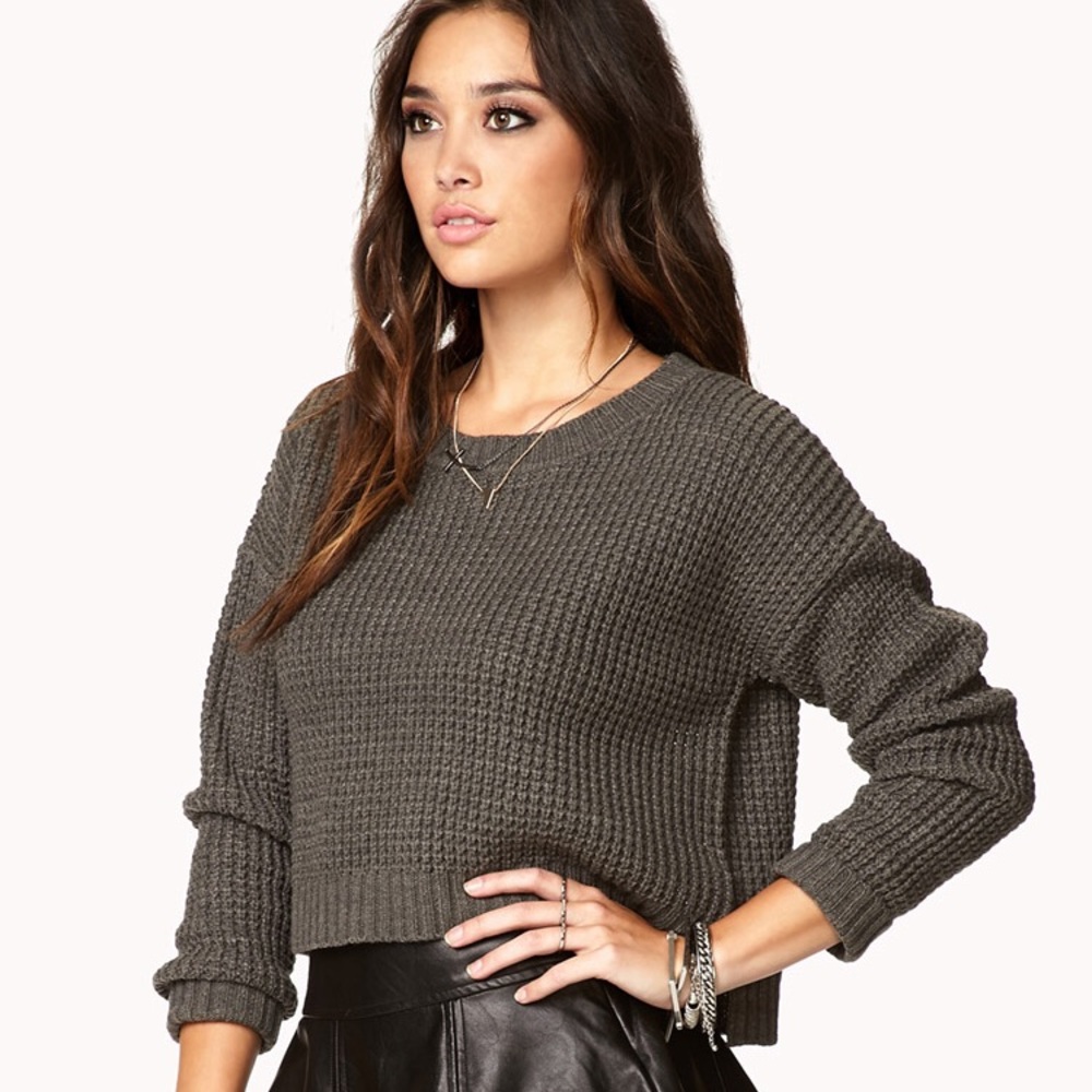 ❗️NEW❗️F21 Gray Knit Longsleeve Sweater